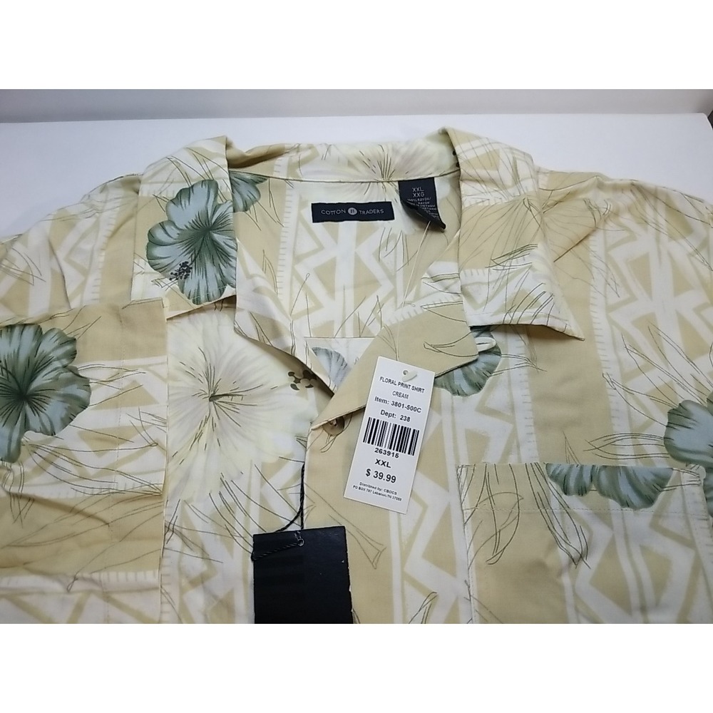Cotton Traders‎ Mens Short Sleeve Tropical 100% Rayon Shirt  XXL 2XL Hawaiian